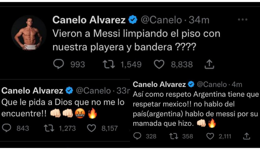 Canelo Álvarez explota y amenaza a Messi en redes
