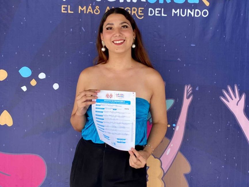 Angélica Morfín Estrada se inscribe como candidata a Reina del Carnaval de Veracruz
