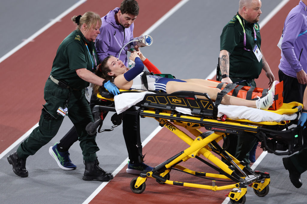 Margot Chevrier sufre fractura expuesta de tobillo en el Mundial de Atletismo